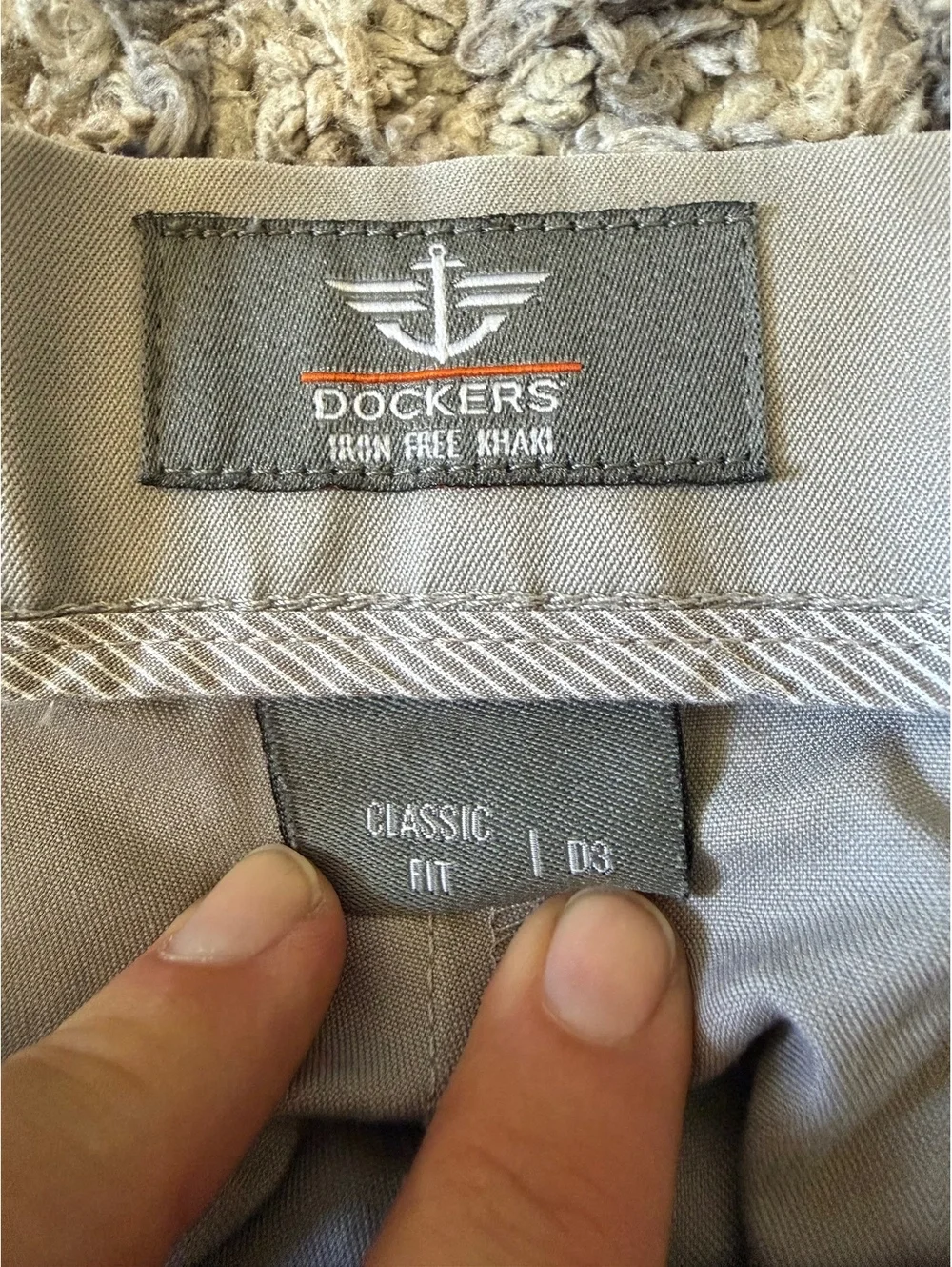 Dockers Men’s 38x30 Khaki Pants Flat Front Straight Leg Casual Beige Trousers